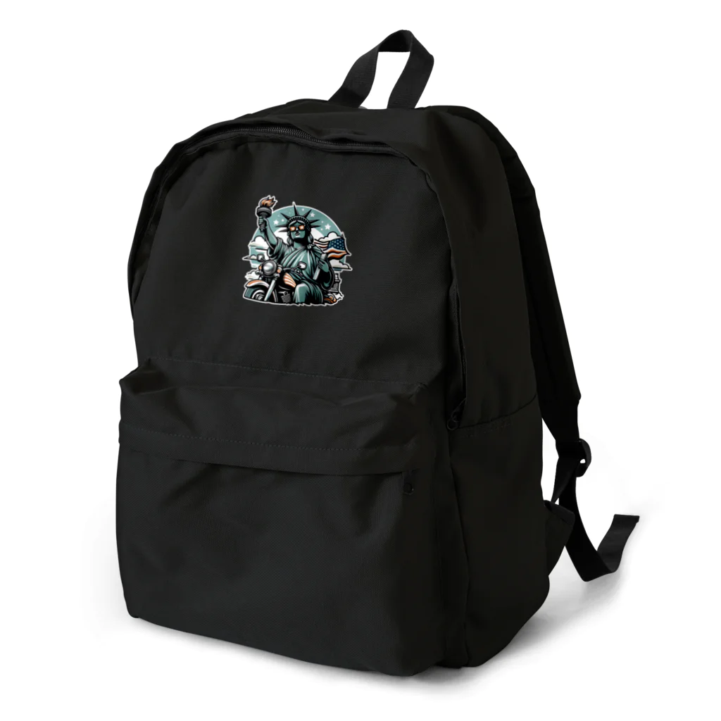 shime_savaのトーチを持ったおばちゃんライダー Backpack