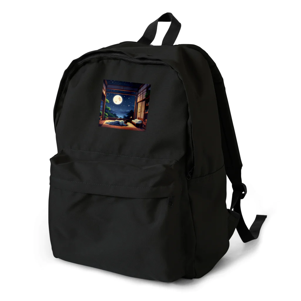 ドット絵グッズ販売の満月の夜 Backpack