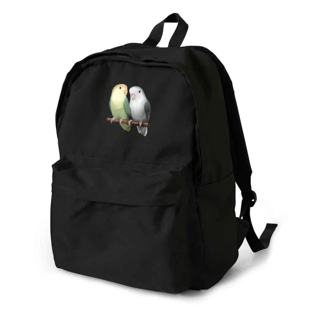 まめるりはことりのコザクラインコ　モーブとオリーブ【まめるりはことり】 Backpack