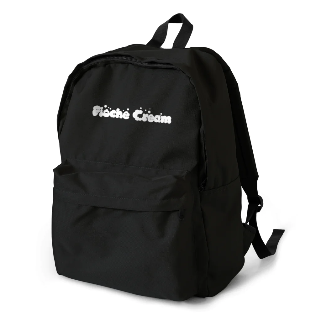 Floche Cream Official Goods Storeのホワイトロゴリュック Backpack