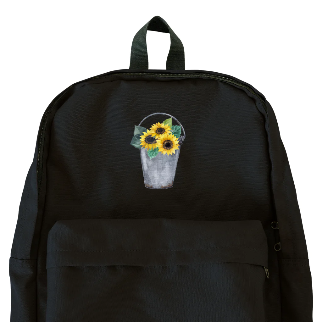 Fred HorstmanのWatering bucket and sunflowers  じょうろ と ひまわり Backpack