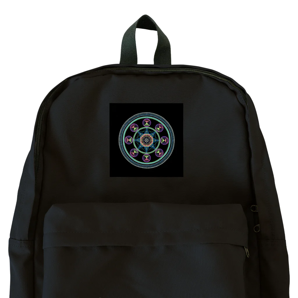 点描曼荼羅グッズのMandala#1(四角) Backpack