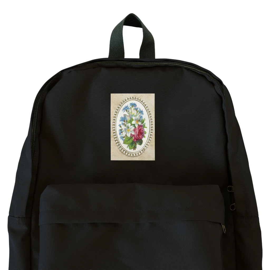 PALA's SHOP　cool、シュール、古風、和風、の花の飾り　 Backpack