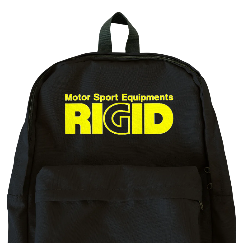 リジット・モータースポーツのRIGID透過黄ロゴ リュック
