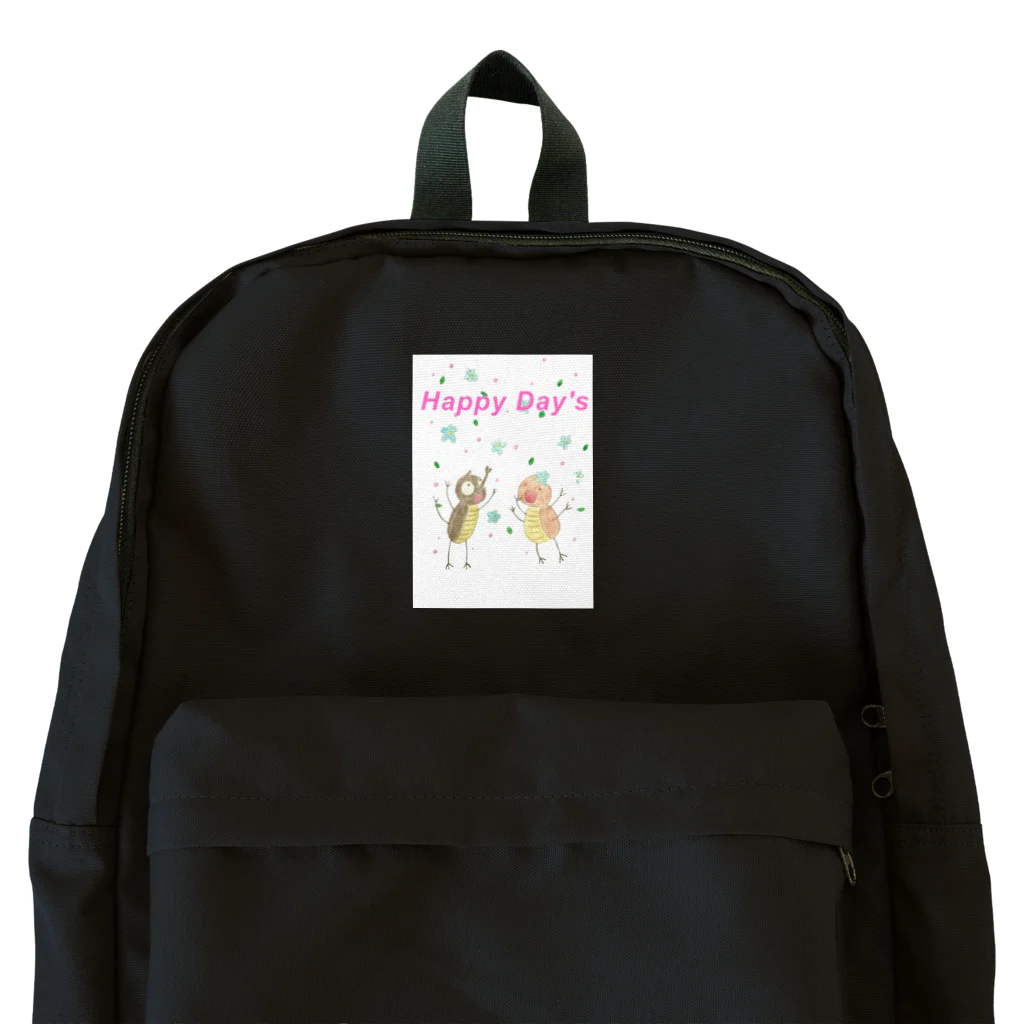 若ちゃんショップのHappy Day！フラワー・カブトムシ Backpack