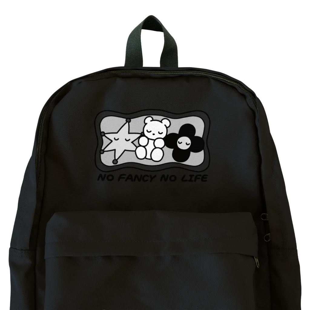 Tiny BoxのNo fancy no life(モノクロ) Backpack