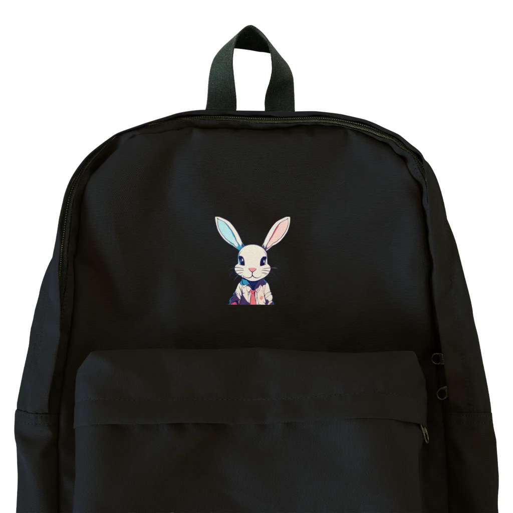 ロゴ屋さんのアニメーションうさぎ Backpack