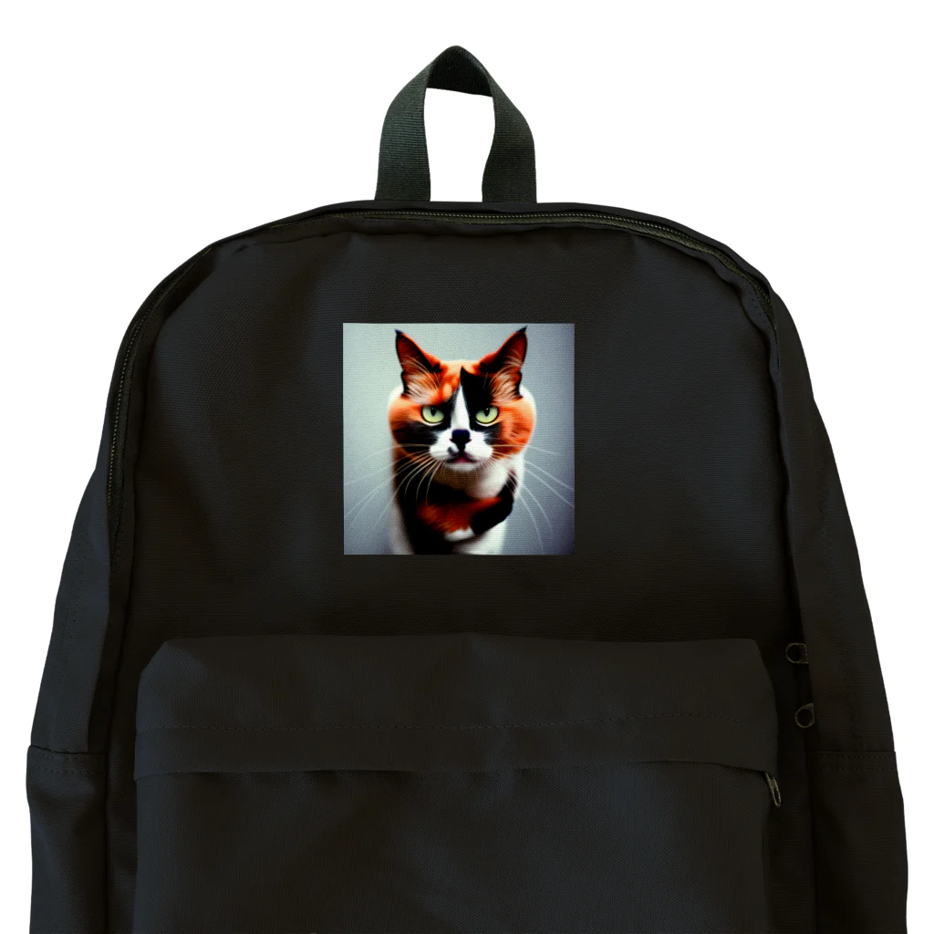 den_hartの我慢顔の三毛猫くん Backpack