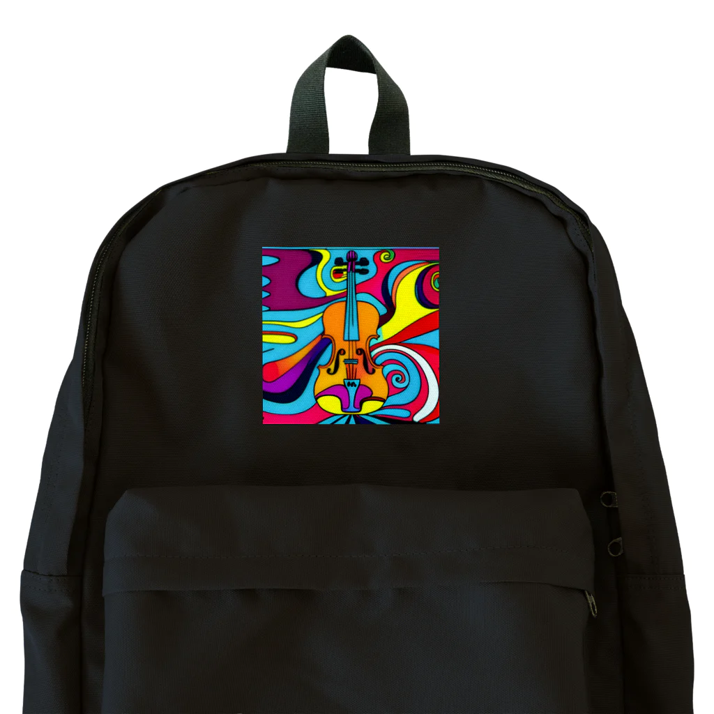 stugio_kの鮮やかなバイオリン柄 Backpack