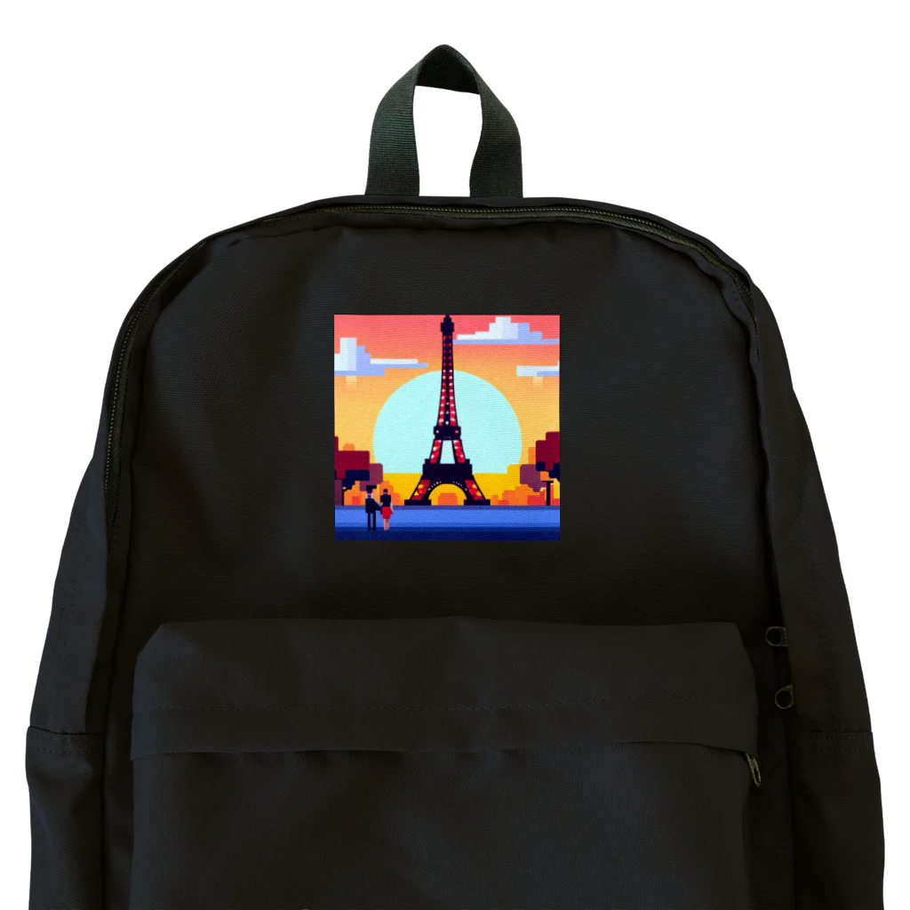 shibasannのフランスの風景のピクセルアート Backpack