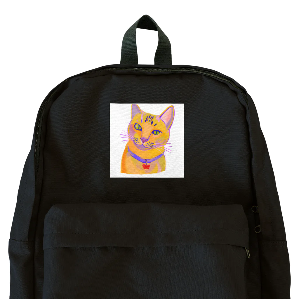 ネコフスキの鮮やかな凛々しい猫さんのイラストグッズ Backpack