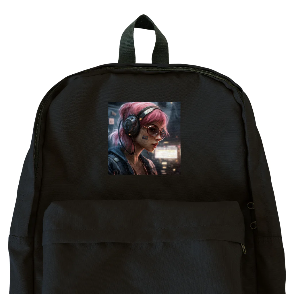 SONESONEのサイバーパンクシティの少女２ Backpack