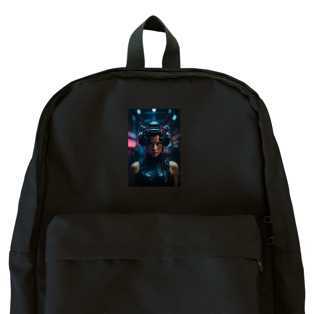 ろっぽんせんのサイバーガール Backpack