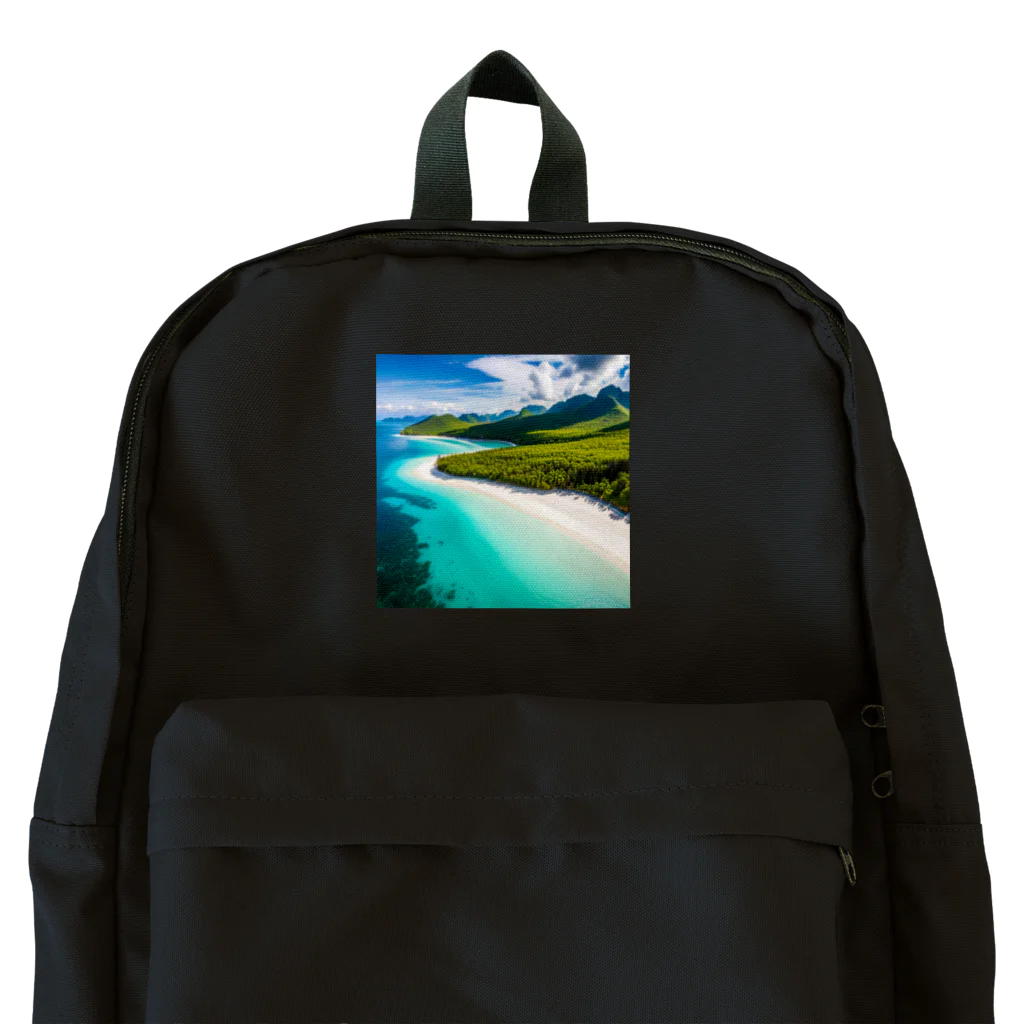 DapperMixの空からの楽園、透明な海グッズ Backpack