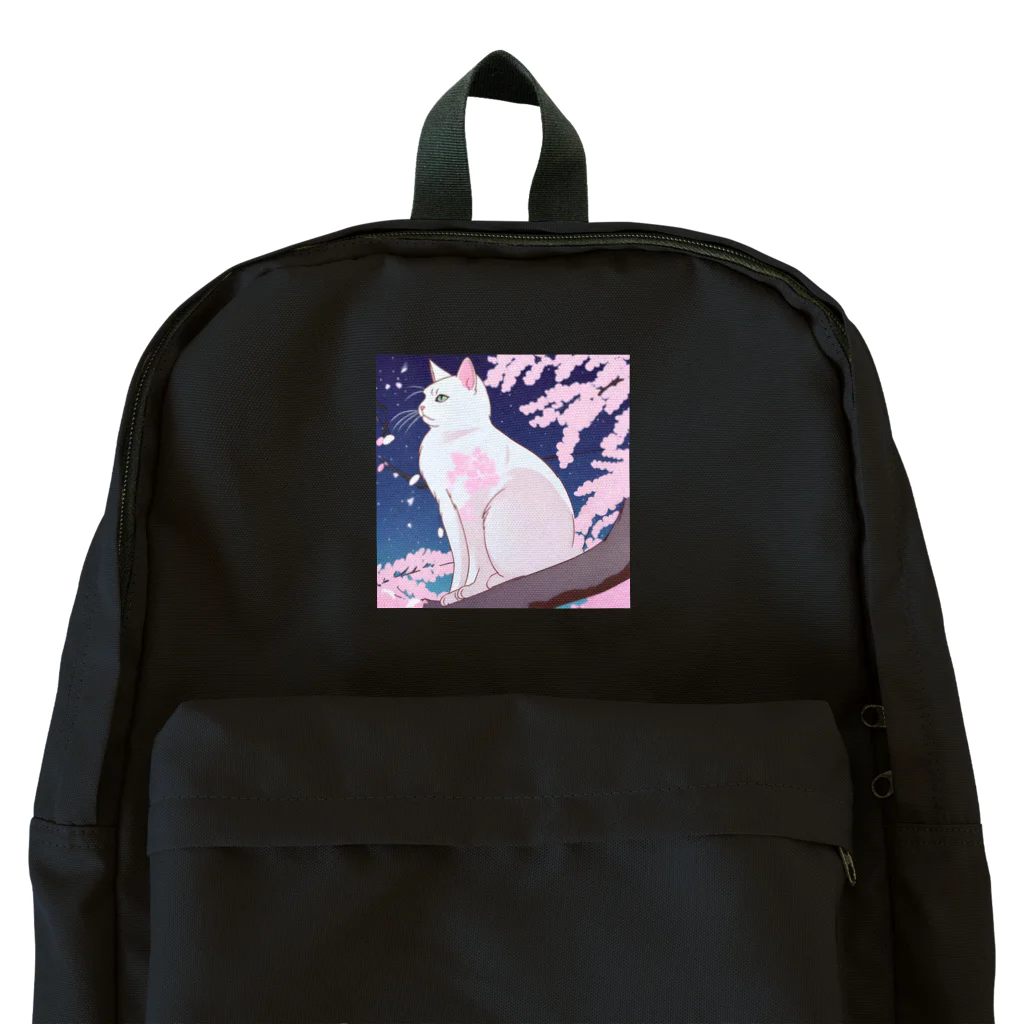 ことこと♂@トレーダーの白猫　夜 Backpack