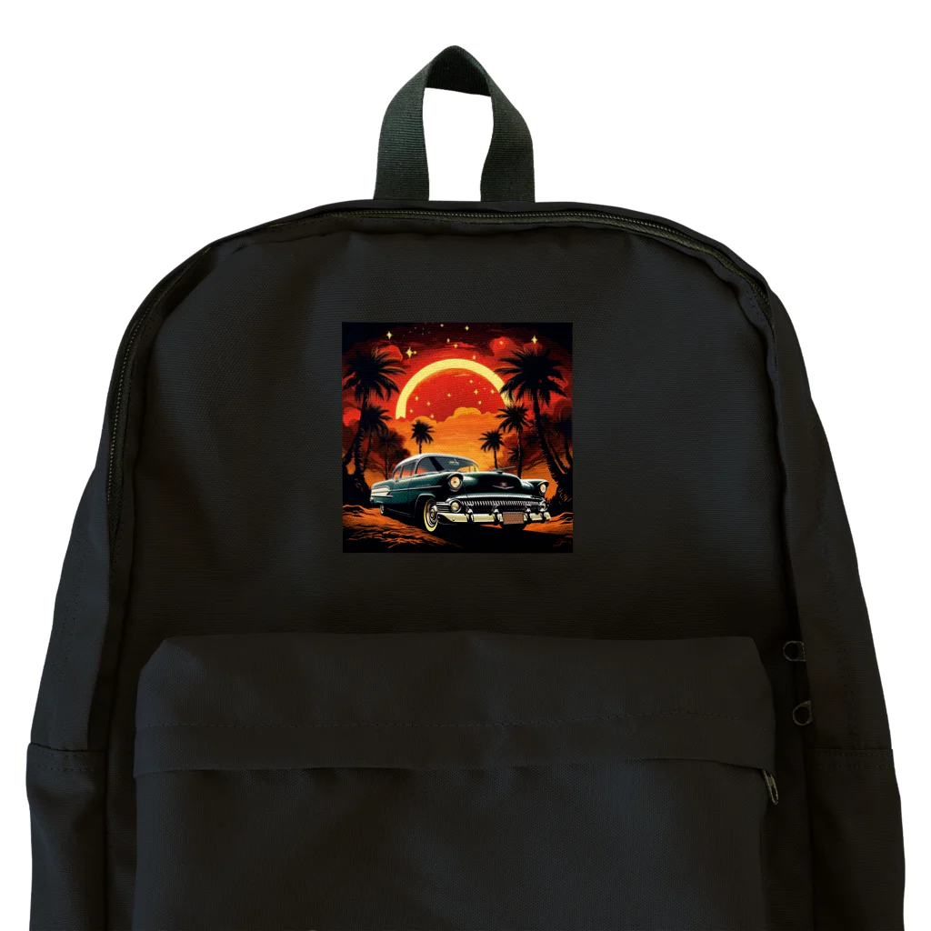 YW outfittersの夕日のアメリカンクラシックカー Backpack