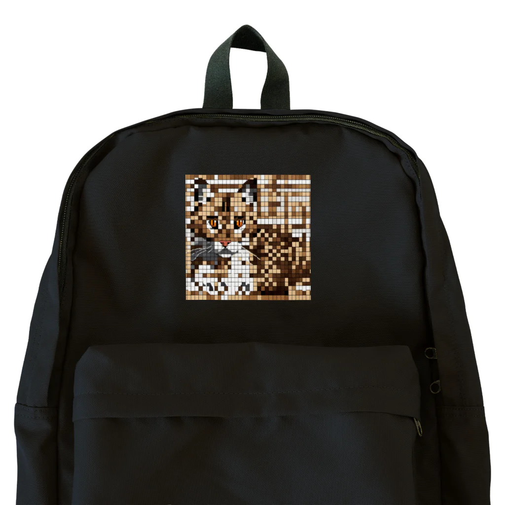 kindonesiaのドット絵のベンガルキャット Backpack