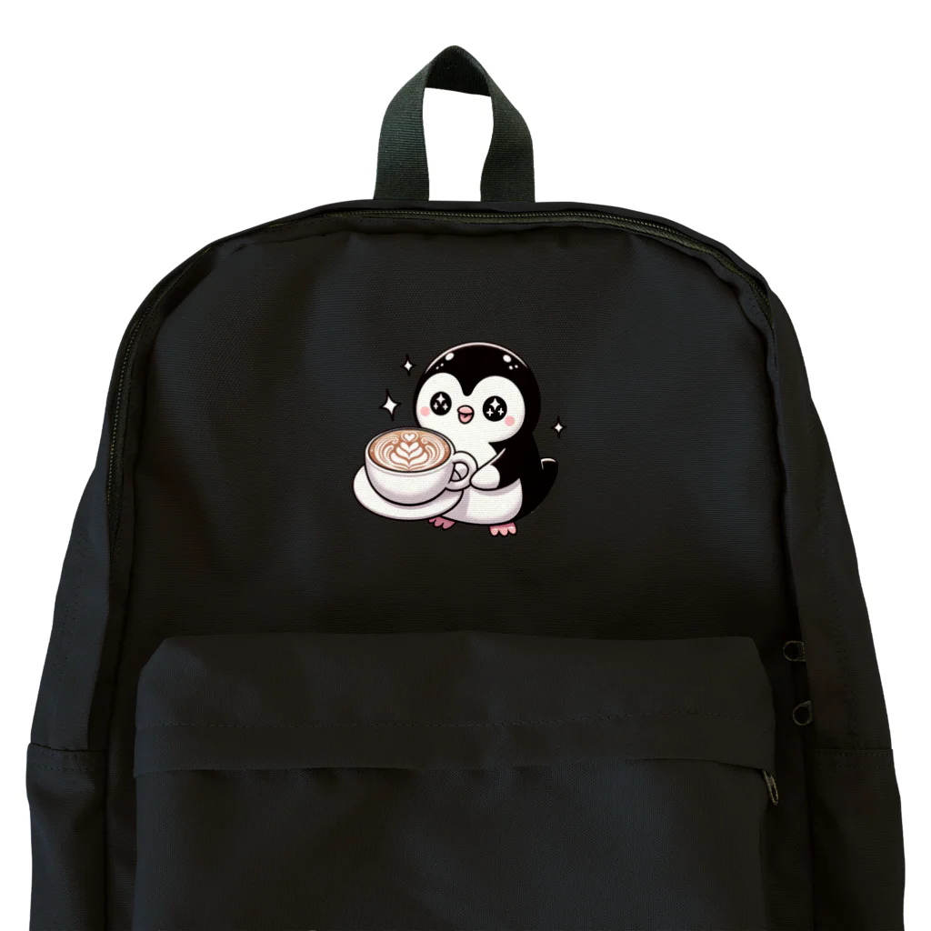 ちょいダサアイテムショップのペンギンバリスタのラテアート Backpack