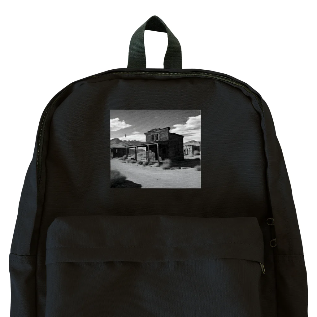 崖っぷちのポニョの"Nostalgia Ville：さびれた町の魅力を感じるグッズ" Backpack