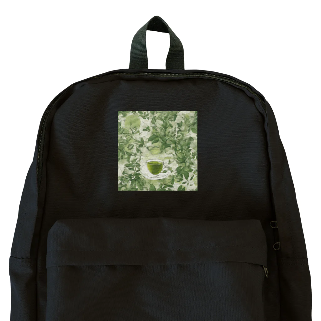 千裕アトリエ（いつもありがとう）のグリーンティーのアート　green tea art Backpack