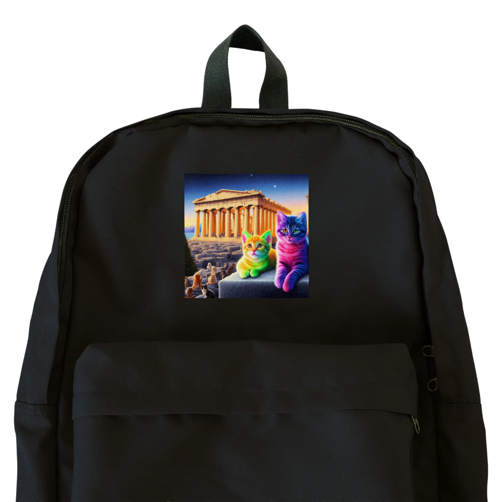 ニャーちゃんショップのパルテノン神殿のキャッツ Backpack