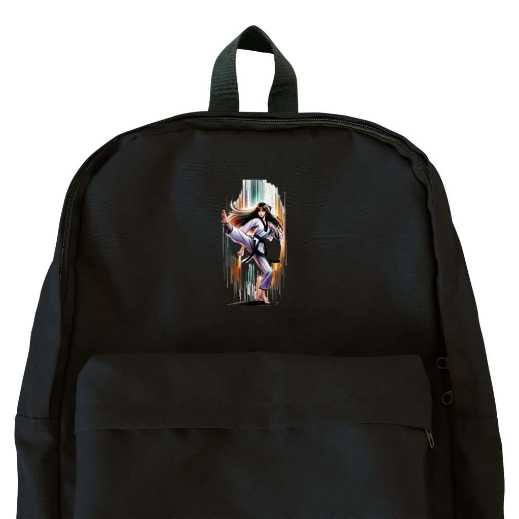 万年素人ショップの黒帯テコンドー女子 Backpack