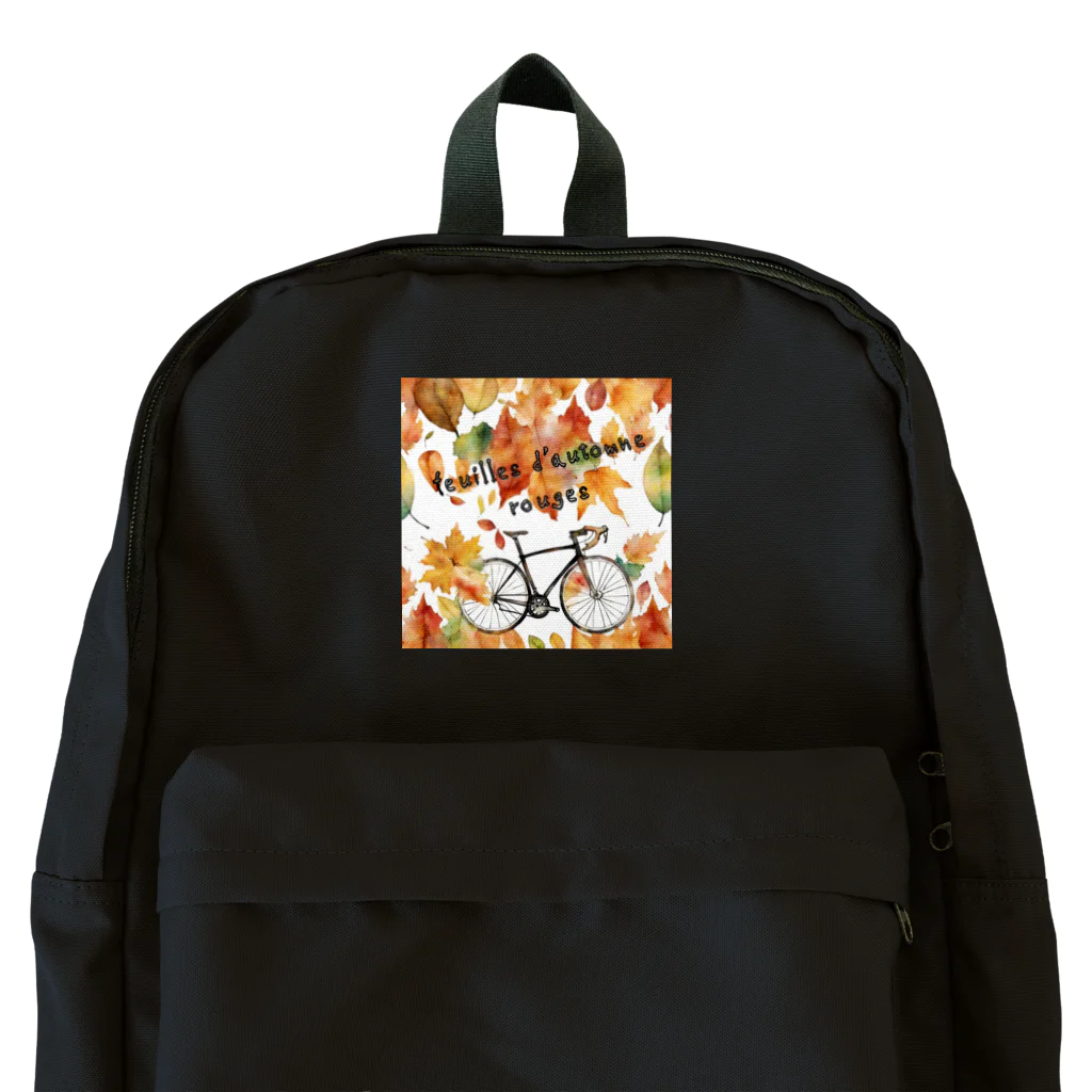 sasaki1202の色鮮やかな水彩画の紅葉とロードバイク Backpack