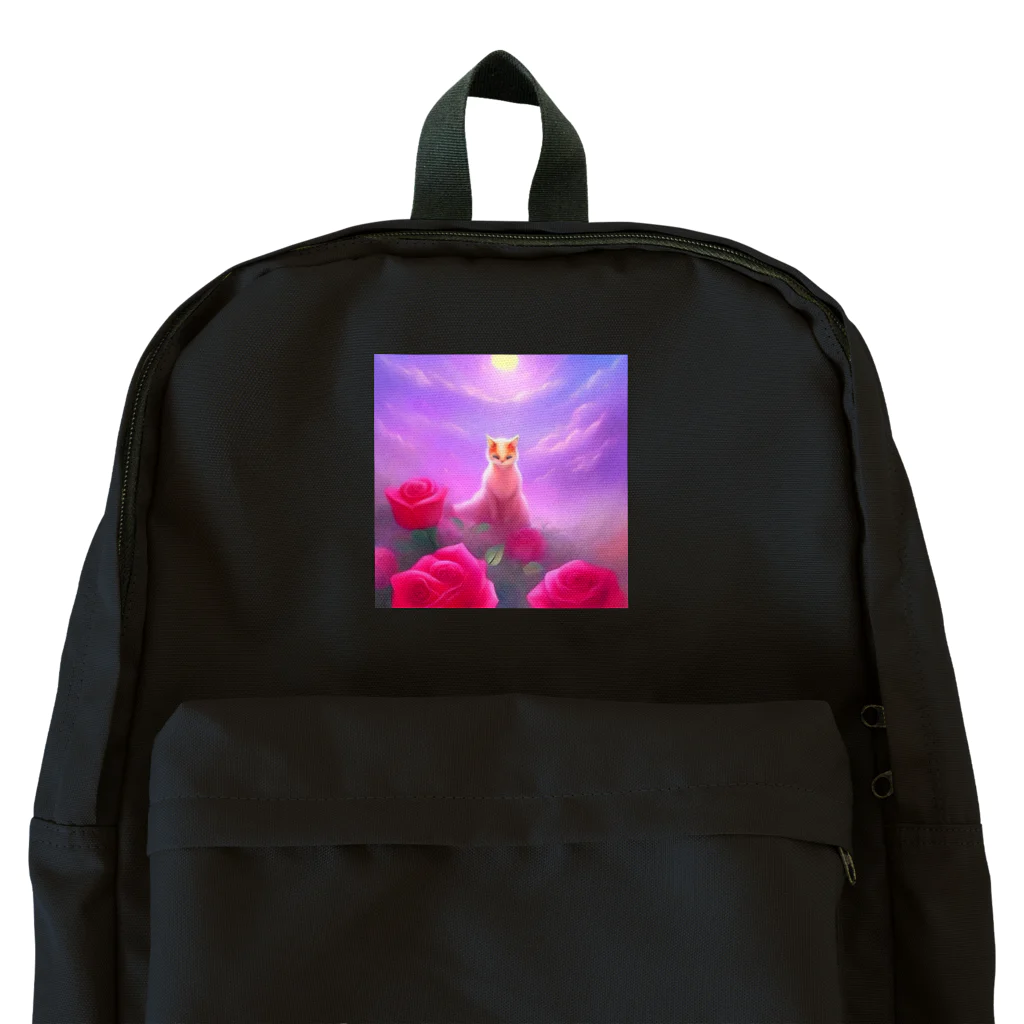 🇯🇵AMAGUMU SHIZUKU(雨雲 雫)の薔薇を嗜む猫 Backpack