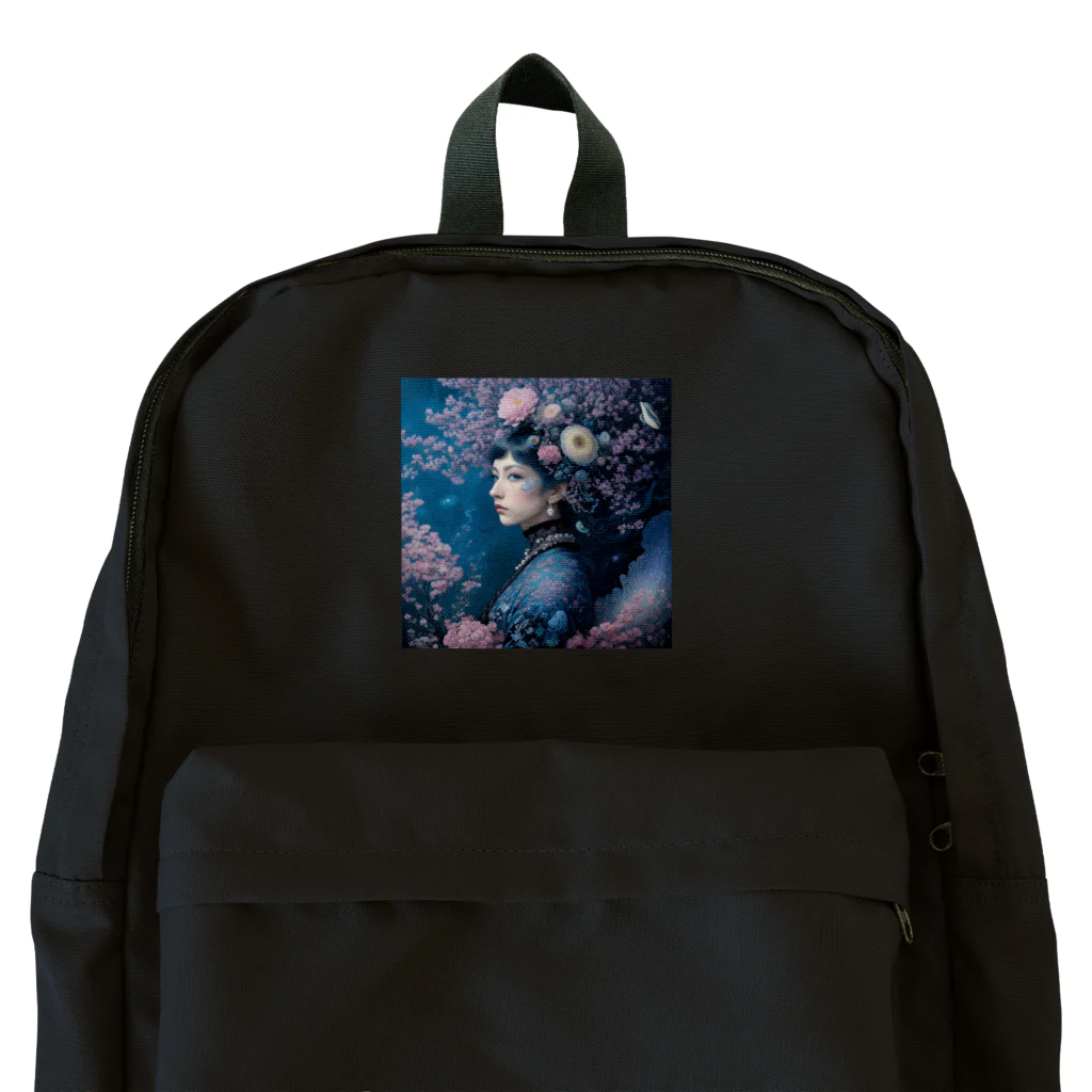 ZZRR12の「夜桜の幻想：桜の精霊」 - "Night Sakura Fantasia: Spirit of the Cherry Blossom" Backpack