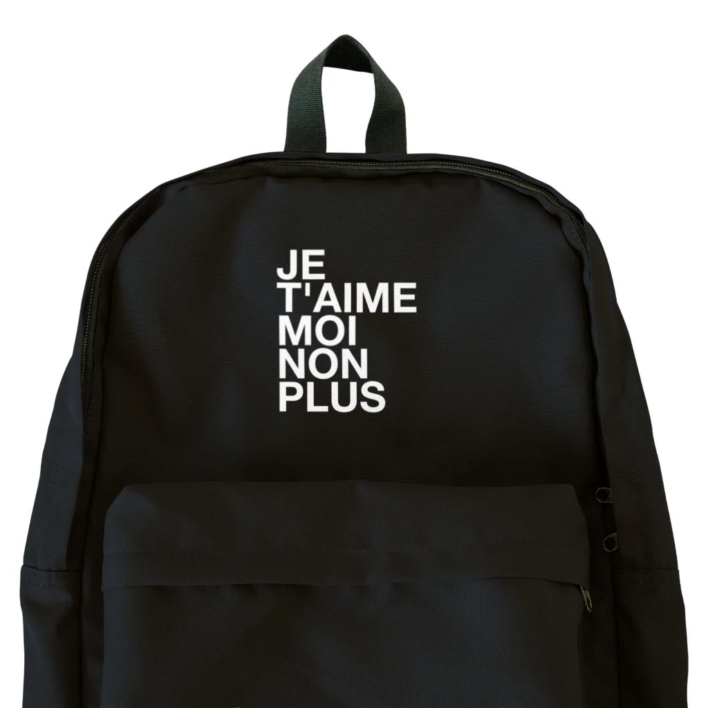 TATEYAMAのJE T'AIME MOI NON PLUS (blanc) Backpack