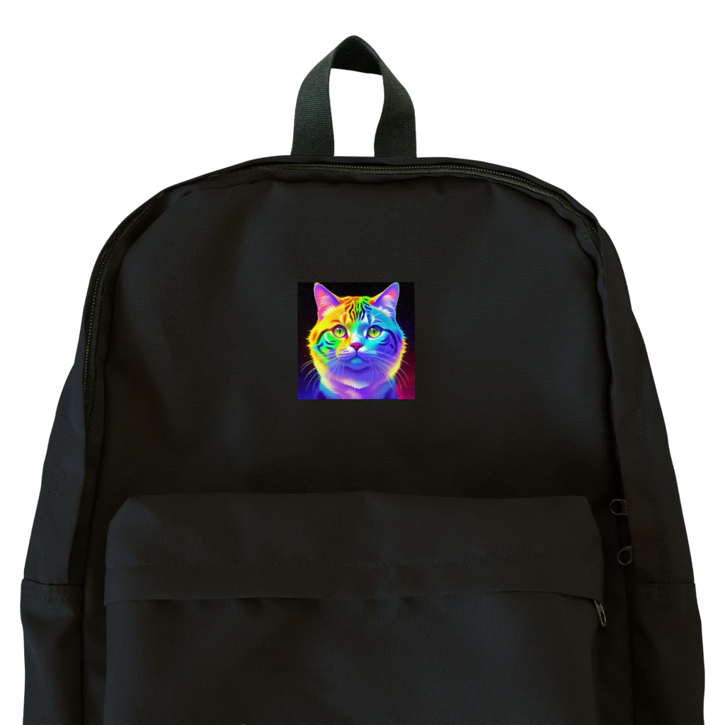 629_CAT_ARTのカラフルサイバーキャット vol3 Backpack