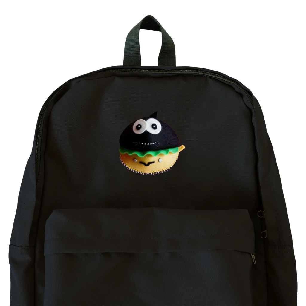 ヤマネコのうなぎバーガーのフェルトぬいぐるみ Backpack