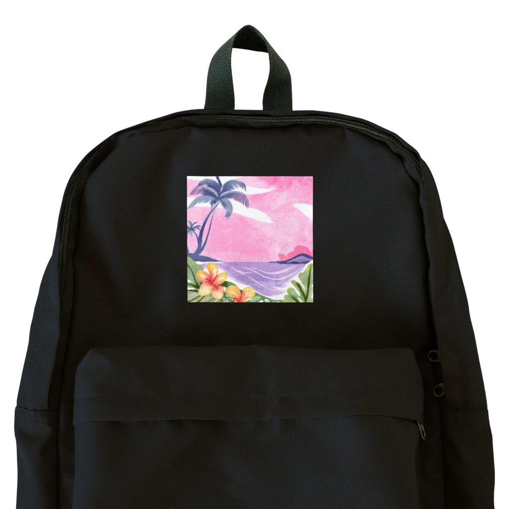 Sweet_moonLaboのHawaii　海とハイビスカス Backpack