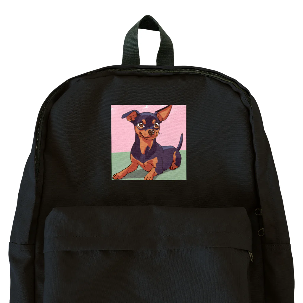 スプラッシュルークのミニピンのイラストグッズ Backpack