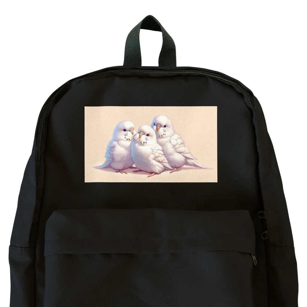 ちゅんちゅんショップの白いセキセイインコ Backpack