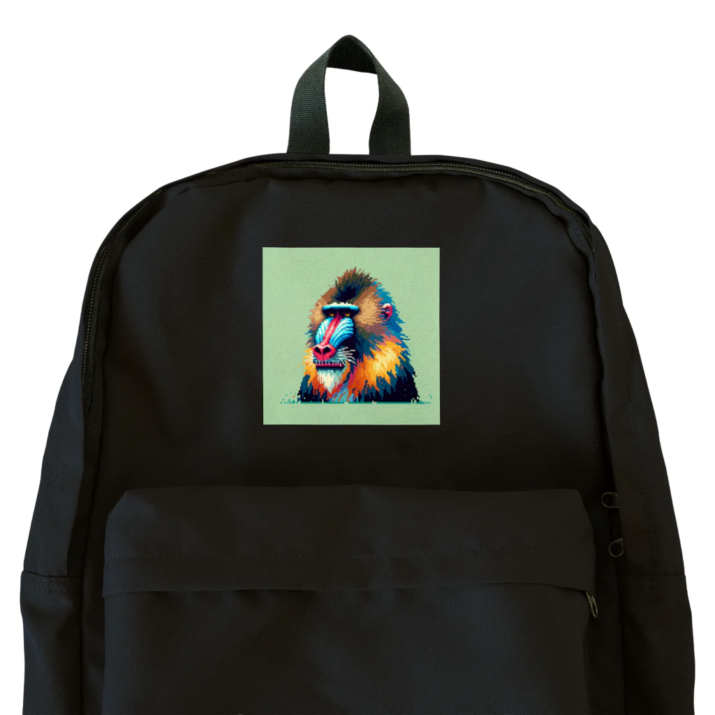 ippofumiのカラフルなマンドリルのドット絵 Backpack