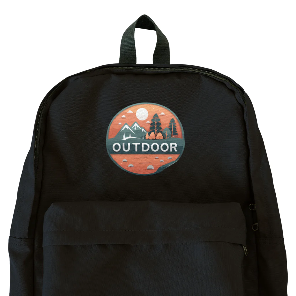 ファンシーTシャツ屋のアウトドアーワッペン夕日 Backpack