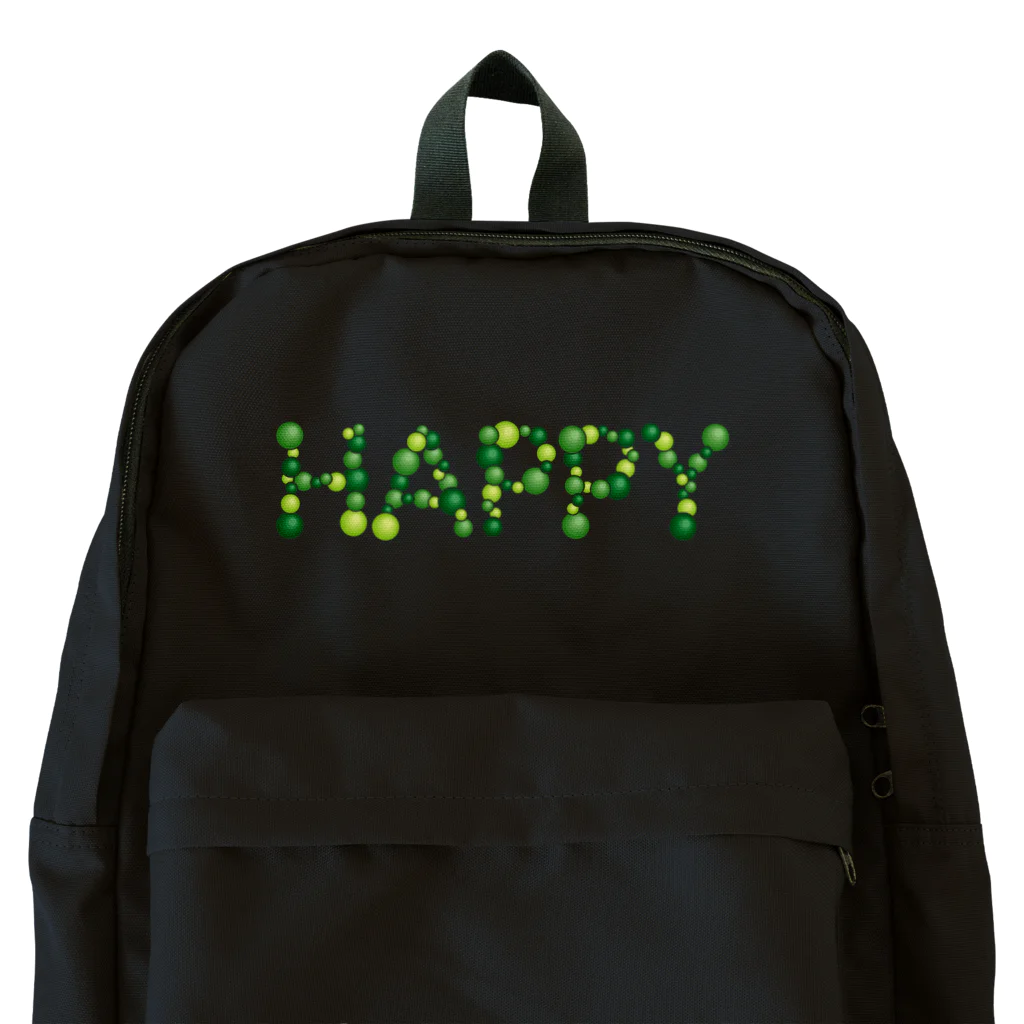 junichi-goodsのバルーン文字「HAPPY」（緑色系） Backpack