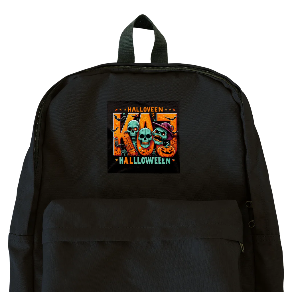 k.a.u.j.7のおしゃれでユニークなハロウィンの風景が広がります Backpack