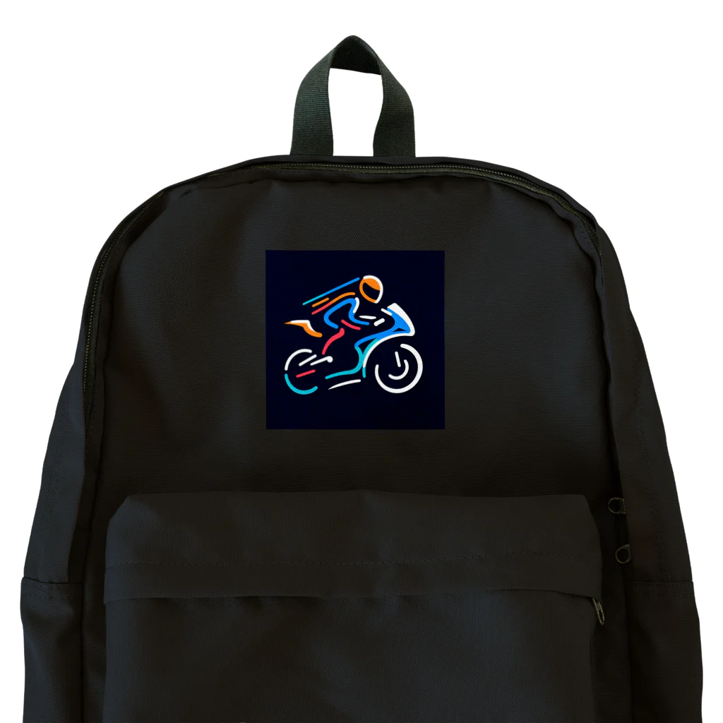 justraverのラインアートバイク（スーパーバイク） Backpack