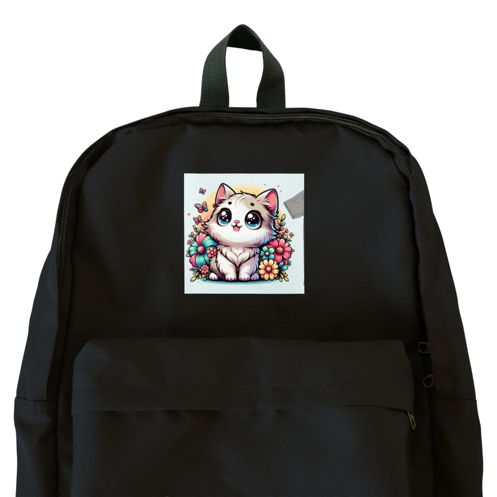 cc-akの可愛いいねこが目を輝かせています！ Backpack