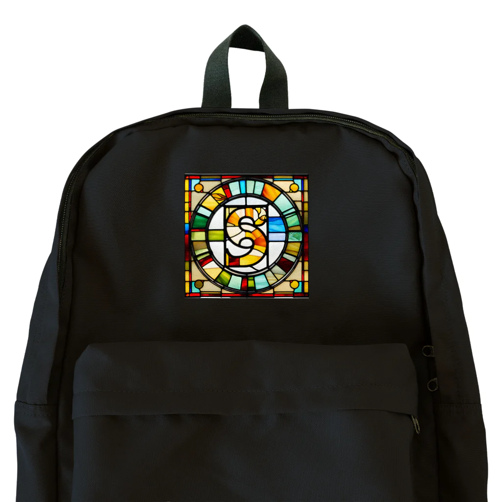 alphabet stained glassのstained glass S Backpack