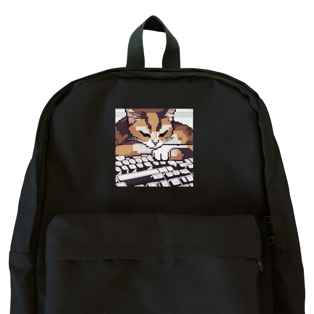 Overdrive Oasis-オーバードライブオアシス-のキーボードで寝る猫 Backpack