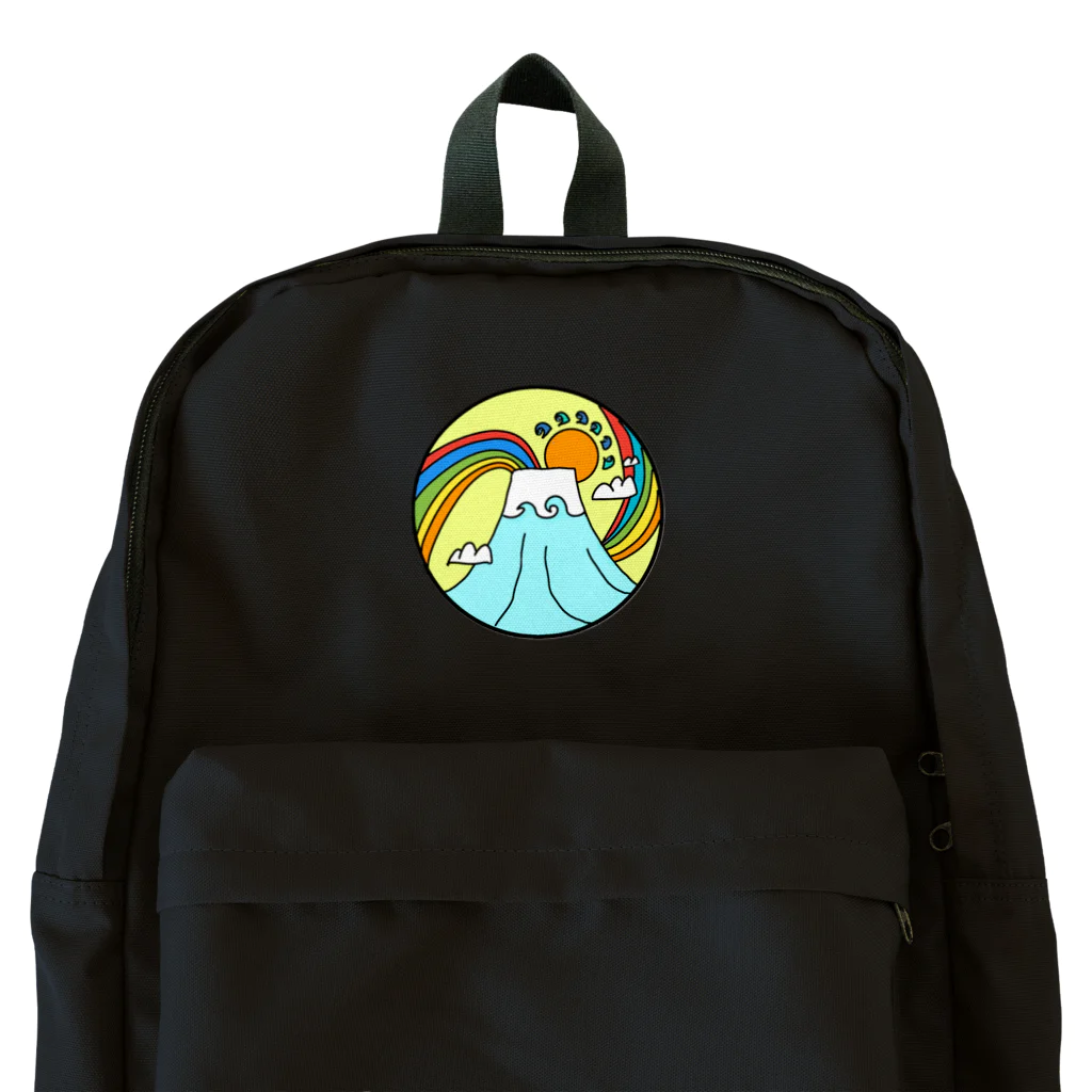 aloha_world_in_circleのjapan mount Fuji rainbow Backpack