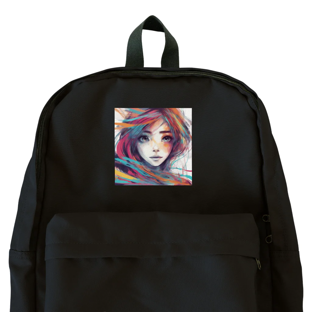 tenhou3の水彩画の女性 Backpack