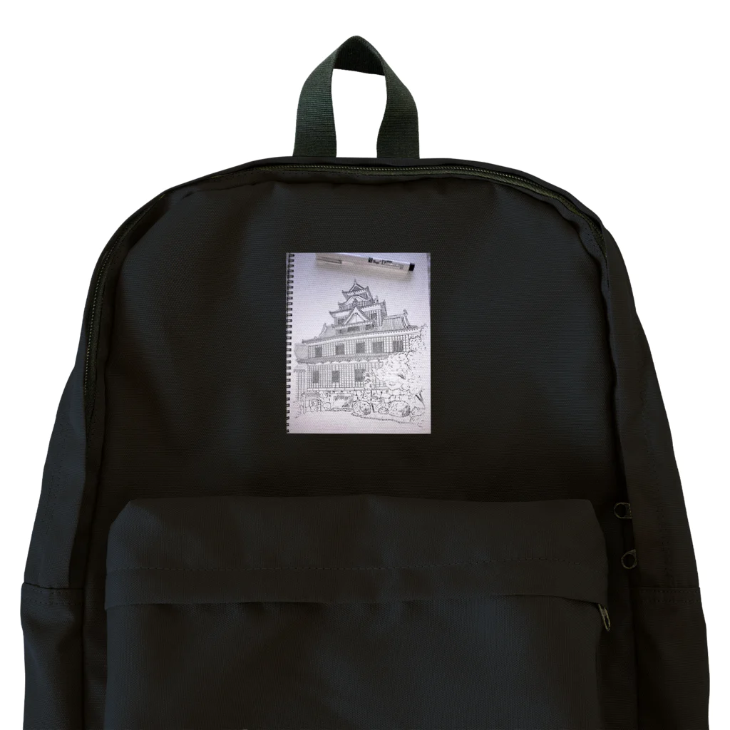 OASIS TOWNの岡山城ペンアート Backpack