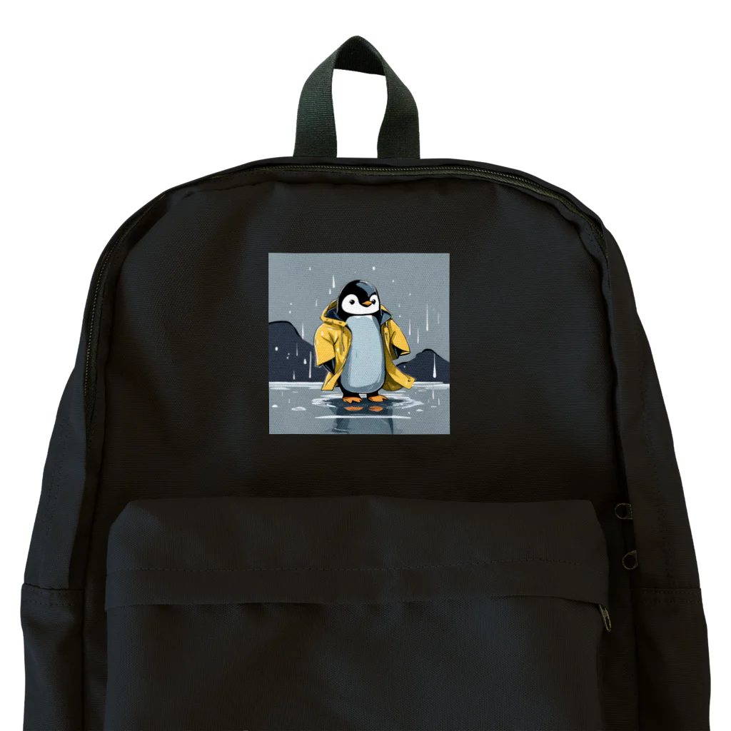 tak12_12のレインコートをつけたペンギン Backpack