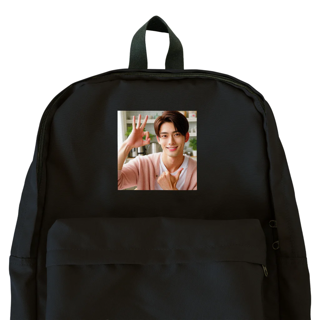 otobokemama06の爽やかな笑顔に元気いっぱい Backpack
