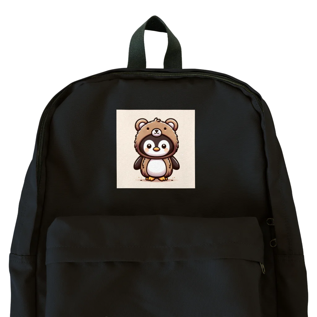 着ぐるみアニマル×けーのクマの着ぐるみを着たペンギン Backpack