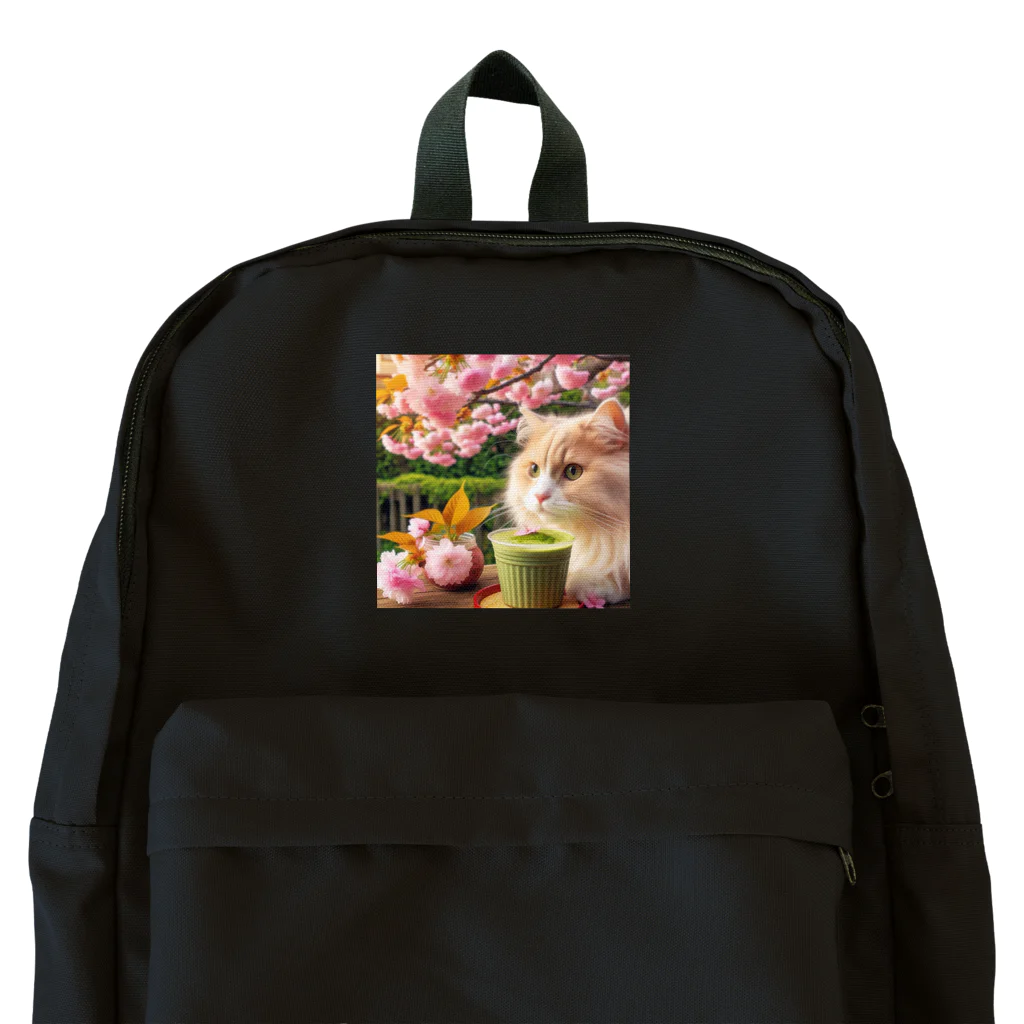 猫と紡ぐ物語の春の訪れを告げる桜満開 Backpack